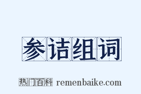 参诘组词是什么意思的图片